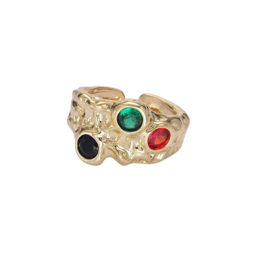 Multicolored hammer ring