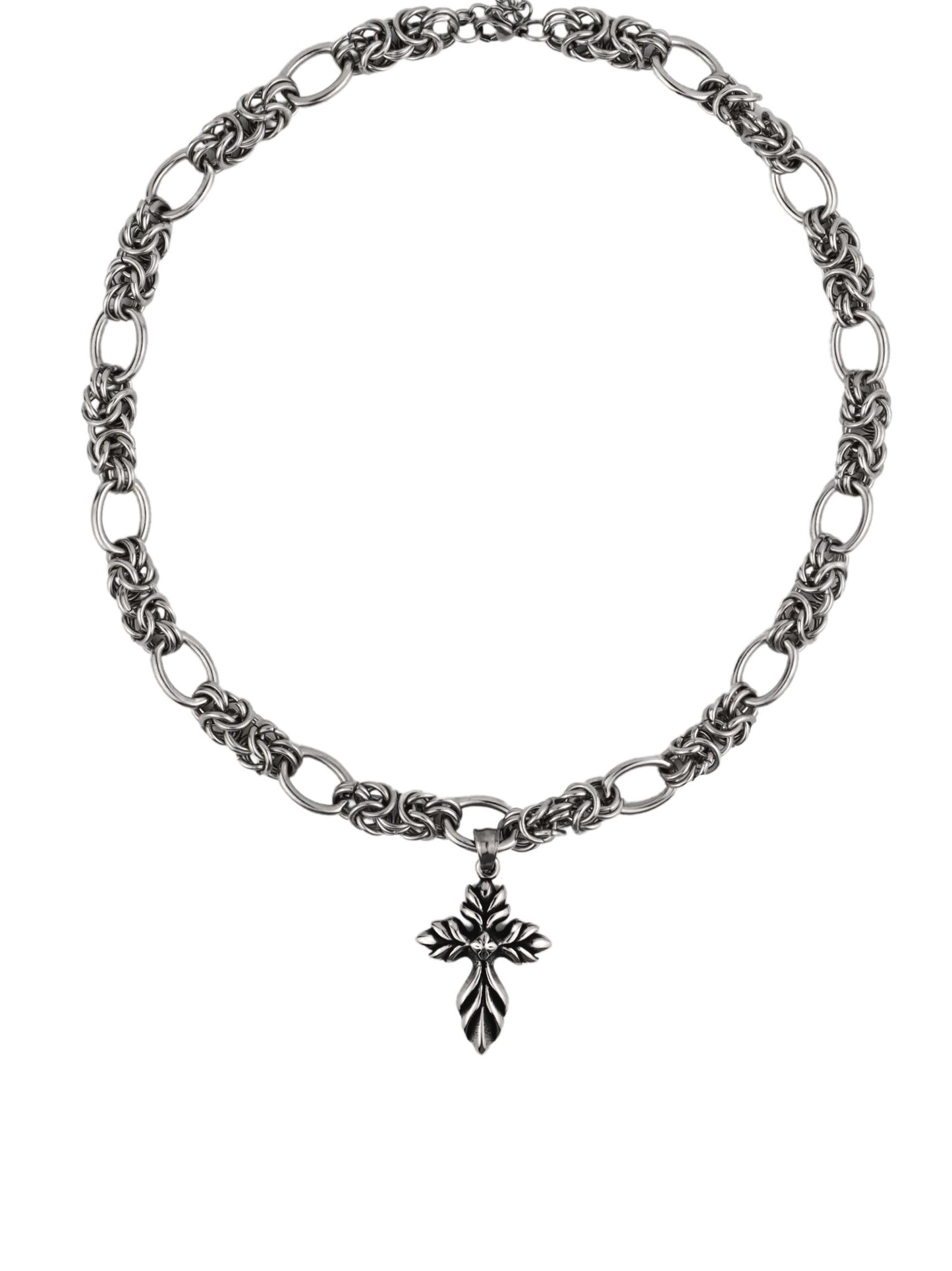 Chrome Cross Choker